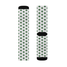 Load image into Gallery viewer, Kiss Me Im Irish Lucky St Pattys Day White Sublimation Socks