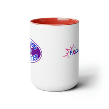 Load image into Gallery viewer, Kick Ass Mode Activated F Cancer Two-Tone Coffee Mugs, 15oz