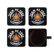 Load image into Gallery viewer, Team be Free Health Coaching Corkwood Coaster Set