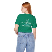Load image into Gallery viewer, Team Platinum 2023 Conference Discipline Equals Freedom Unisex Jersey Short Sleeve Crew Neck Tee