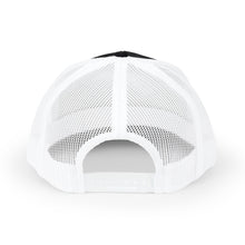 Load image into Gallery viewer, ISNR Snapback Trucker Cap - Black & White Embroidered Hat