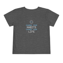 Load image into Gallery viewer, Team Platinum 2023 conference muscle heart barbell change your habits change your life in training Toddler Short Sleeve Tee