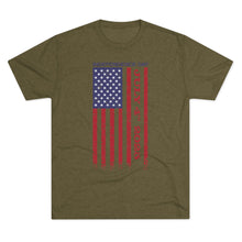 Load image into Gallery viewer, Independence Day USA Flag July 4th 2025 Unisex Tri-Blend Crew Tee