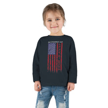 Load image into Gallery viewer, Independence Day USA Flag July 4th 2024 Toddler Long Sleeve Tee
