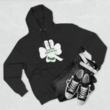 Load image into Gallery viewer, I’m Not Irish Kiss Me Anyway St Patricks Day Three-Panel Fleece Hoodie