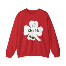 Load image into Gallery viewer, Kiss Me I’m Irish St Patrick’s Day Unisex Heavy Blend™ Crewneck Sweatshirt