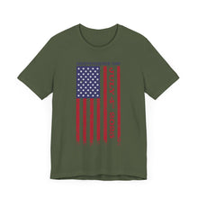 Load image into Gallery viewer, Independence Day July 4th 2025 USA Flag Unisex Jersey Short Sleeve Tee