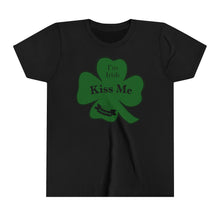 Load image into Gallery viewer, Kiss Me I’m Irish St Patrick’s Day Youth Short Sleeve Tee
