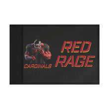 Load image into Gallery viewer, Cardinals Red Rage Personalized Flag Black