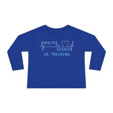Load image into Gallery viewer, Health Coach in Training heartbeat Toddler Long Sleeve Tee