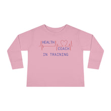 Load image into Gallery viewer, Health Coach in Training heartbeat Toddler Long Sleeve Tee