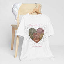 Load image into Gallery viewer, Moms are the Center of the Family Puzzle Customizable Unisex Jersey Short Sleeve Tee