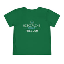 Load image into Gallery viewer, Team Platinum 2023 conference muscle heart barbell discipline equals freedom in training Toddler Short Sleeve Tee