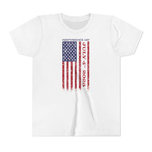 Load image into Gallery viewer, Independence Day USA Flag July 4th 2025 Youth Short Sleeve Tee