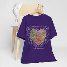 Load image into Gallery viewer, Moms are the Center of the Family Puzzle Customizable Unisex Jersey Short Sleeve Tee