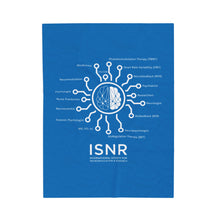 Load image into Gallery viewer, ISNR Neuroregulation Disciplines Cozy Velveteen Plush Blue Blanket