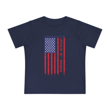 Load image into Gallery viewer, Independence Day July 4 2025 USA Flag Baby Short Sleeve T-Shirt