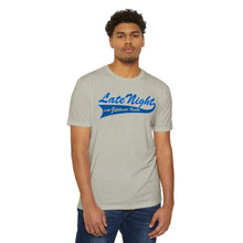 Load image into Gallery viewer, Late Night with Jetstream Health Coaching Motivational Unisex CVC Jersey T-shirt
