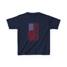 Load image into Gallery viewer, Independence Day July 4 2025 USA Flag Kids Heavy Cotton™ Tee