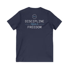 Load image into Gallery viewer, Team Platinum 2023 Conference Muscle Heart Discipline Equals Freedom Unisex Short Sleeve V-Neck Tee