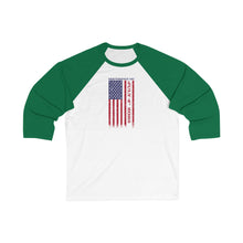 Load image into Gallery viewer, Independence Day USA Flag July 4th 2025 Unisex 3\4 Sleeve Baseball Tee