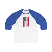 Load image into Gallery viewer, Independence Day USA Flag July 4th 2025 Unisex 3\4 Sleeve Baseball Tee