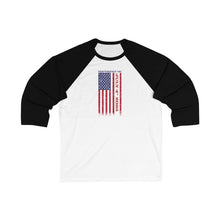 Load image into Gallery viewer, Independence Day USA Flag July 4th 2025 Unisex 3\4 Sleeve Baseball Tee