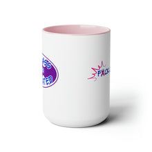 Load image into Gallery viewer, Kick Ass Mode Activated F Cancer Two-Tone Coffee Mugs, 15oz