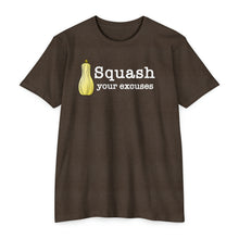 Load image into Gallery viewer, Squash Your Excuses Motivational Unisex CVC Jersey T-shirt