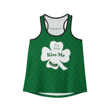 Load image into Gallery viewer, Kiss Me Im Irish Dark Green Women's Tank Top