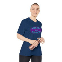 Load image into Gallery viewer, Kick Ass Mode Activated F Cancer Women's Performance V-Neck T-Shirt