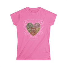 Load image into Gallery viewer, Moms are the Center of the Family Puzzle Customizable Women's Softstyle Tee