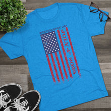 Load image into Gallery viewer, Independence Day USA Flag July 4th 2025 Unisex Tri-Blend Crew Tee
