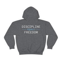 Load image into Gallery viewer, Health Coach Muscle Heart Barbell discipline equals freedom Unisex Heavy Blend™ Hooded Sweatshirt