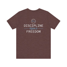 Load image into Gallery viewer, Team Platinum 2023 Conference Muscle Heart Discipline Equals Freedom Unisex Jersey Short Sleeve Crew Neck Tee