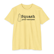 Load image into Gallery viewer, Squash Your Excuses Motivational Unisex CVC Jersey T-shirt