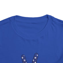 Load image into Gallery viewer, Independence Day 4th of July Peace Fingers Toddler Short Sleeve Tee