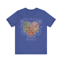 Load image into Gallery viewer, Moms are the Center of the Family Puzzle Customizable Unisex Jersey Short Sleeve Tee