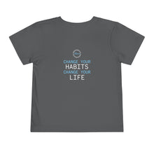 Load image into Gallery viewer, Team Platinum 2023 conference muscle heart barbell change your habits change your life in training Toddler Short Sleeve Tee
