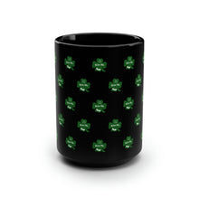 Load image into Gallery viewer, Kiss Me I’m Irish St Patrick’s Day Black Mug, 15oz
