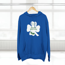 Load image into Gallery viewer, I’m Not Irish Kiss Me Anyway St Patricks Day Three-Panel Fleece Hoodie