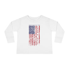 Load image into Gallery viewer, Independence Day USA Flag July 4th 2024 Toddler Long Sleeve Tee