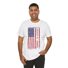 Load image into Gallery viewer, Independence Day July 4th 2025 USA Flag Unisex Jersey Short Sleeve Tee