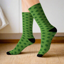 Load image into Gallery viewer, Kiss Me Im Irish Lucky St Pattys Day Green Sublimation Socks