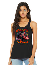 Load image into Gallery viewer, Cardinals Red Rage Personalized Woman’s Football Fan Flowy Tank Top
