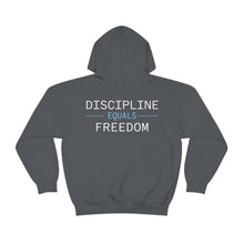 Load image into Gallery viewer, Health Coach Muscle Heart Barbell discipline equals freedom Unisex Heavy Blend™ Hooded Sweatshirt