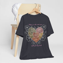 Load image into Gallery viewer, Moms are the Center of the Family Puzzle Customizable Unisex Jersey Short Sleeve Tee