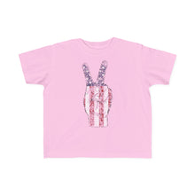 Load image into Gallery viewer, Independence Day USA Peace Fingers Toddler's Fine Jersey Tee