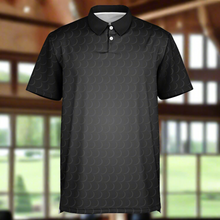 Load image into Gallery viewer, Golf Ball Black Polo Shirt - AOP