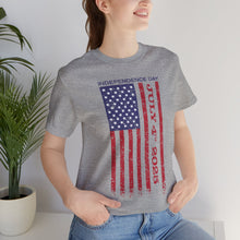 Load image into Gallery viewer, Independence Day July 4th 2025 USA Flag Unisex Jersey Short Sleeve Tee